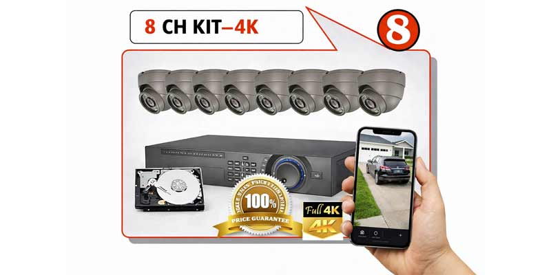 8 camera CCTV package